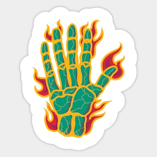 HAND BURN Sticker